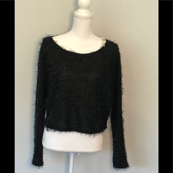 Los Angeles | Black Fringe Blouse L New - Picture 1 of 3